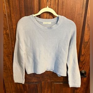Moon & Madison light blue knit cropped sweater, size XS, used